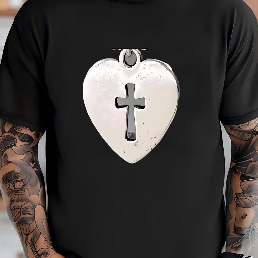 Cross Tumbler Charm, Cup Charm, Cup Accessories, Christian Catholic Faith Tumbler Charm, Silver Cross Tumbler Handle Jewelry T-shirt