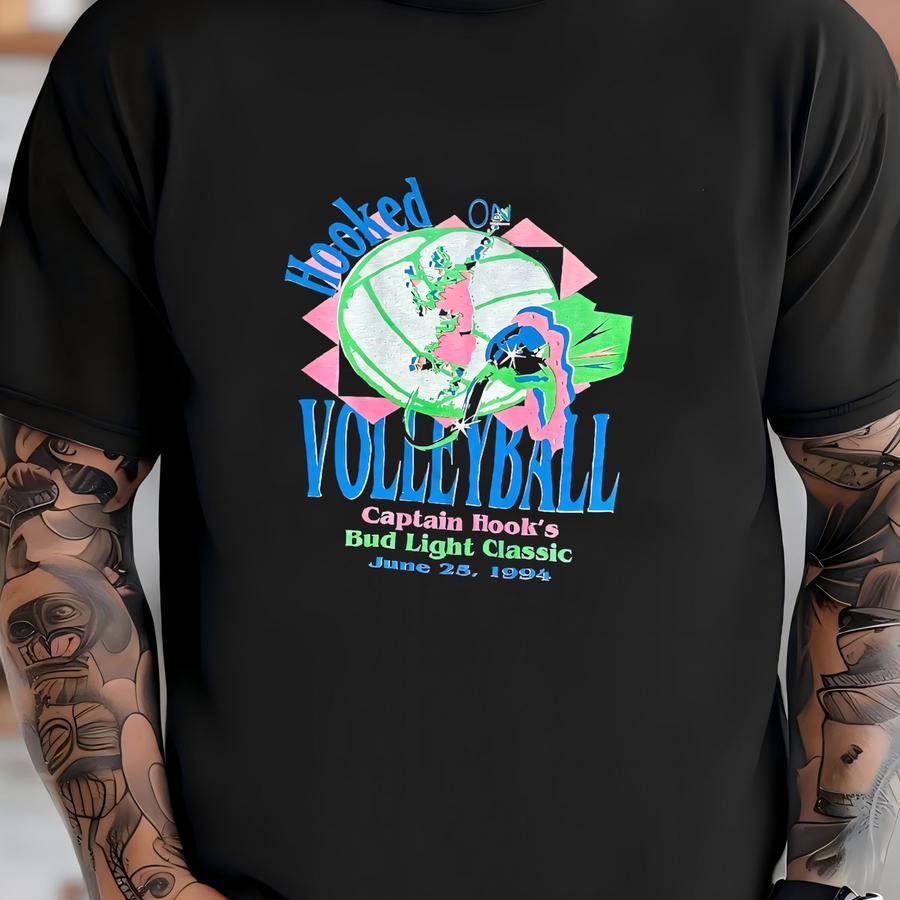 Vintage 90s Captain Hooks Bud Light Volleyball Shirt - Sz Xl - 1994 Grunge Tee T-shirt