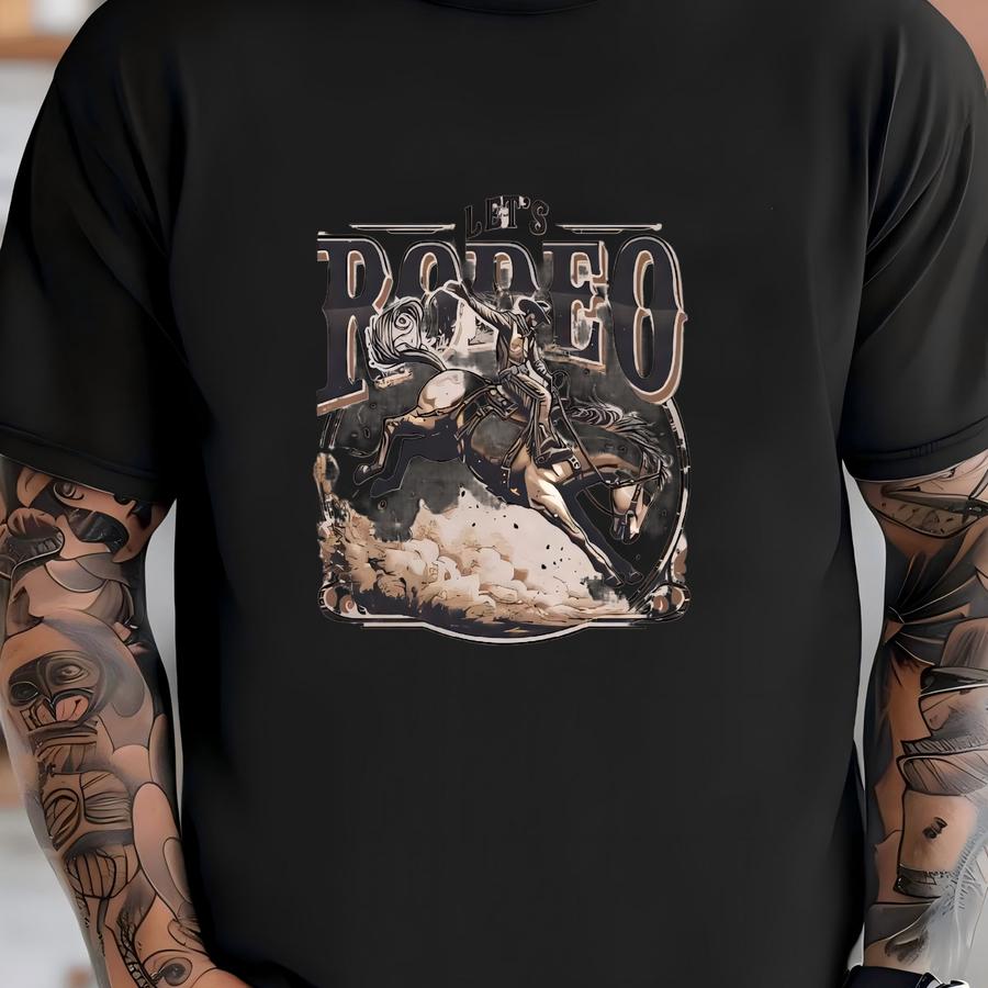 Let's Rodeo Shirt, Western Graphic Tee, Cowgirl Shirt, Wild West Hoodie, Western Shirt, Country Shirt, Cowgirl Aesthetic, Gift For Cowgirl T-shirt