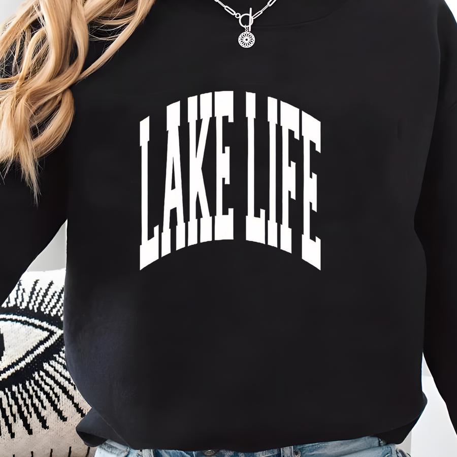 Lake Life Shirt Athletic, Lake Tshirt, Boating Shirt, Gift For Adventurer, Family Travel Apparel, Camper Clothing, Lake Vibe Sweatshirt