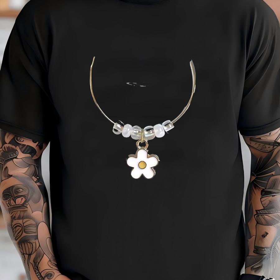 Flower Tumbler Charm, Gold And White Charm, Cup Charm, Tumbler Accessories, Handle Charm, Cup Accessories T-shirt