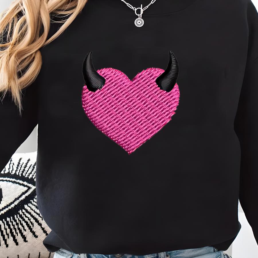 Horned Heart Y Design, Machine Y Designs, Y Pattern, Y Files, Small Y Designs, Digital Download Sweatshirt Horned Heart Y Design, Machine Y Designs, Y Pattern, Y Files, Small Y Designs, Digital Download Sweatshirt