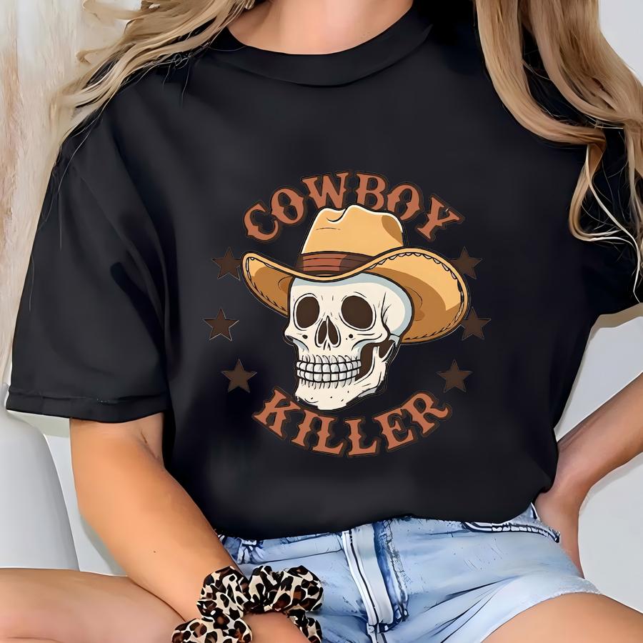 Cowboy Killer Sweatshirt, Halloween Shirt, Halloween Sweatshirt, Pumpkin Shirt, Ghost Shirt, Fall Shirt, Retro Ghost, Halloween Gift T-shirt
