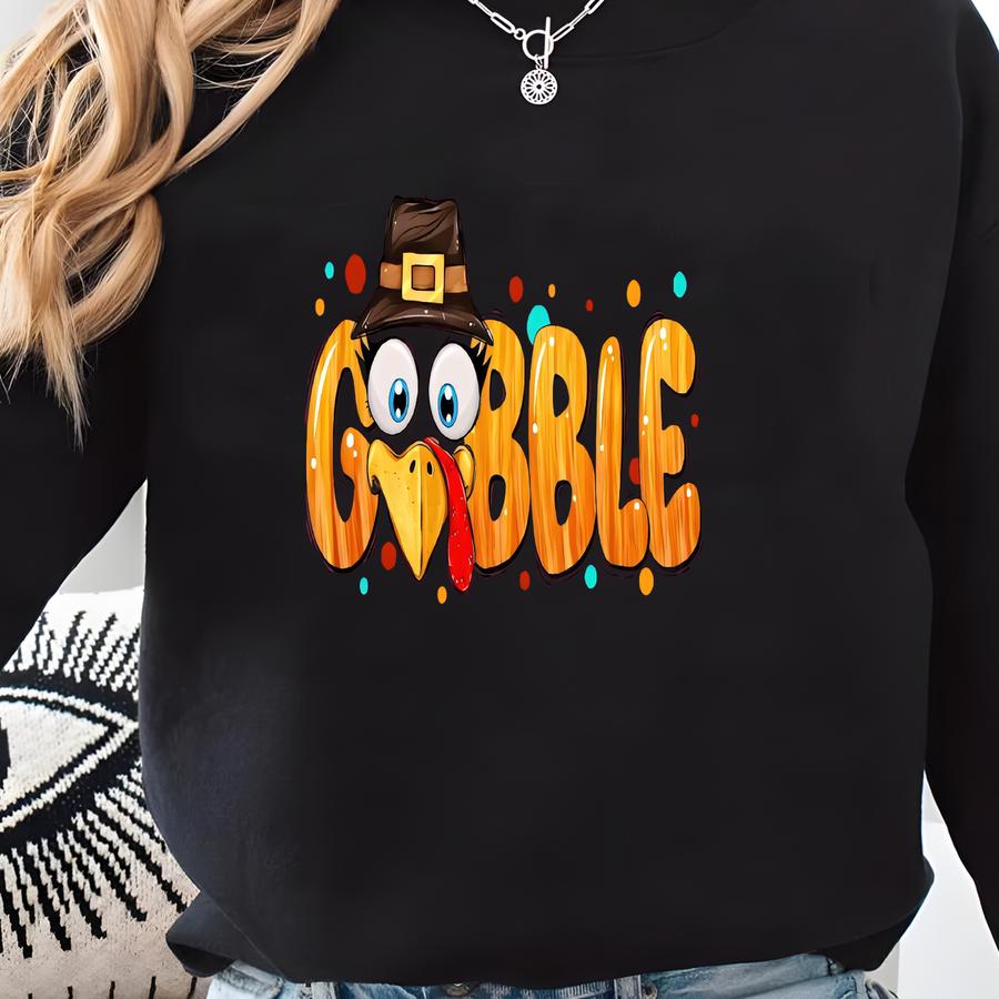 Gobble Turkey Shirt, Turkey Sweater,thanksgiving Shirt, Thanksgiving Sweatshirt, Turkey Shirt, Fall Shirt, Halloween Shirt, Fall Sweater Sweatshirt