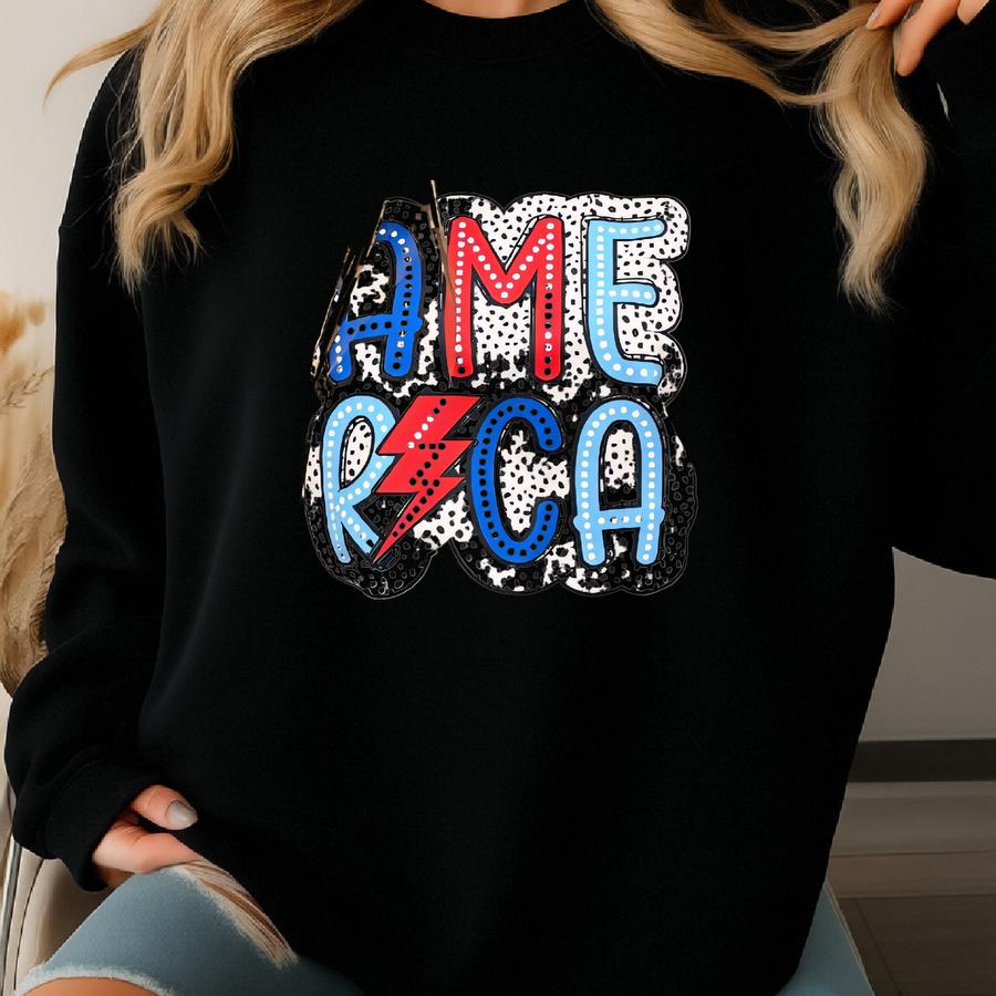 Usa Coquette T-shirt, 4th Of July Girly Shirt, Summer Themed Shirt, Coquette Bow Themed America T-shirt, Sweatshirt, Gildan Sweatshirt
