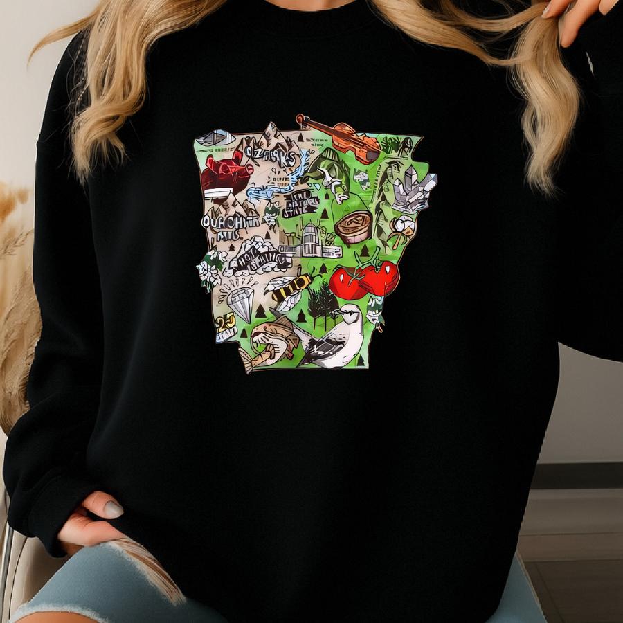 Arkansas State Map - Unisex Sweatshirt, Art Print, Sweatshirt, Hoodie, Shirt, T Shirt, T-shirt, Tee, Gift, Vintage Shirt, Unisex Sweatshirt Sweatshirt Arkansas State Map - Unisex Sweatshirt, Art Print, Sweatshirt, Hoodie, Shirt, T Shirt, T-shirt, Tee, Gift, Vintage Shirt, Unisex Sweatshirt Sweatshirt