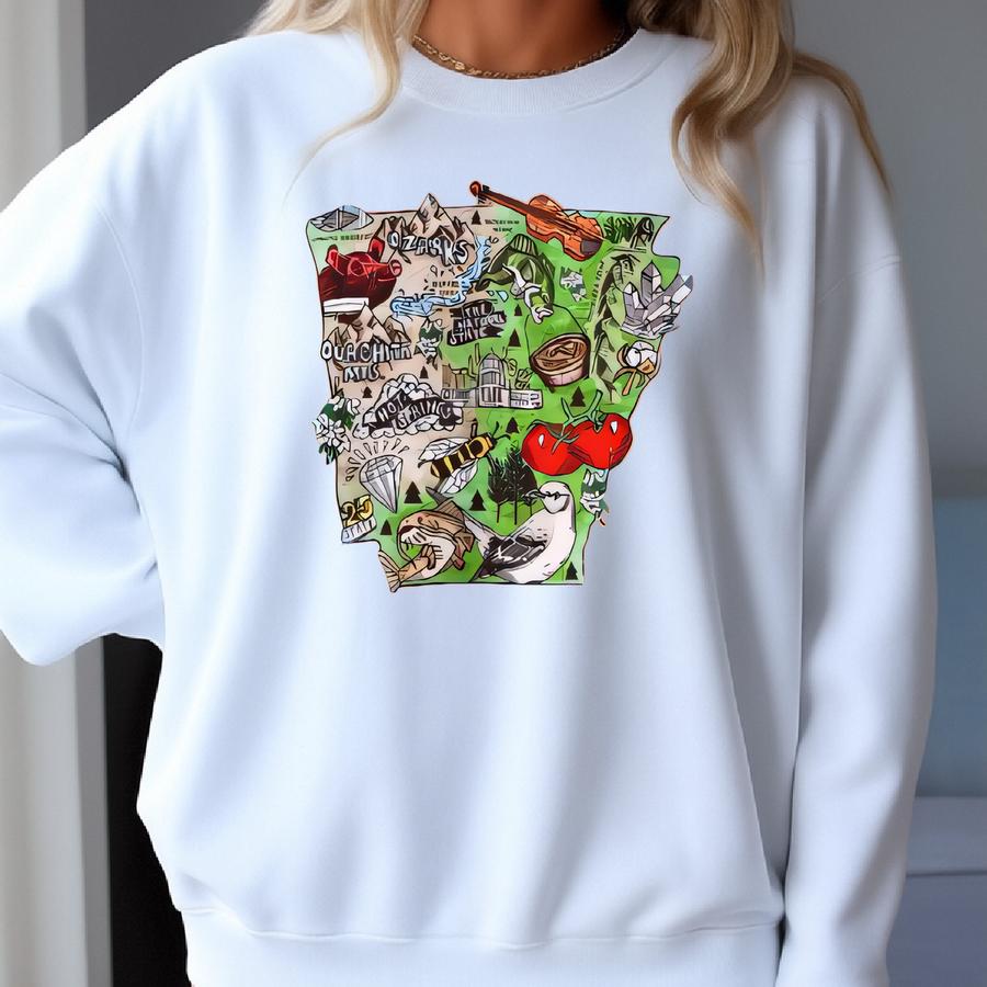 Arkansas State Map - Unisex Sweatshirt, Art Print, Sweatshirt, Hoodie, Shirt, T Shirt, T-shirt, Tee, Gift, Vintage Shirt, Unisex Sweatshirt Sweatshirt Arkansas State Map - Unisex Sweatshirt, Art Print, Sweatshirt, Hoodie, Shirt, T Shirt, T-shirt, Tee, Gift, Vintage Shirt, Unisex Sweatshirt Sweatshirt