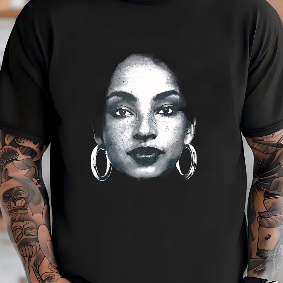 Sade Adu Face Shirt, Sade Adu Unisex Tshirt, Sade Tour Tshirt, Sade Pop Music Fan Shirt, Gift For Men Women Unisex 90s Vintage Tshirt T-shirt