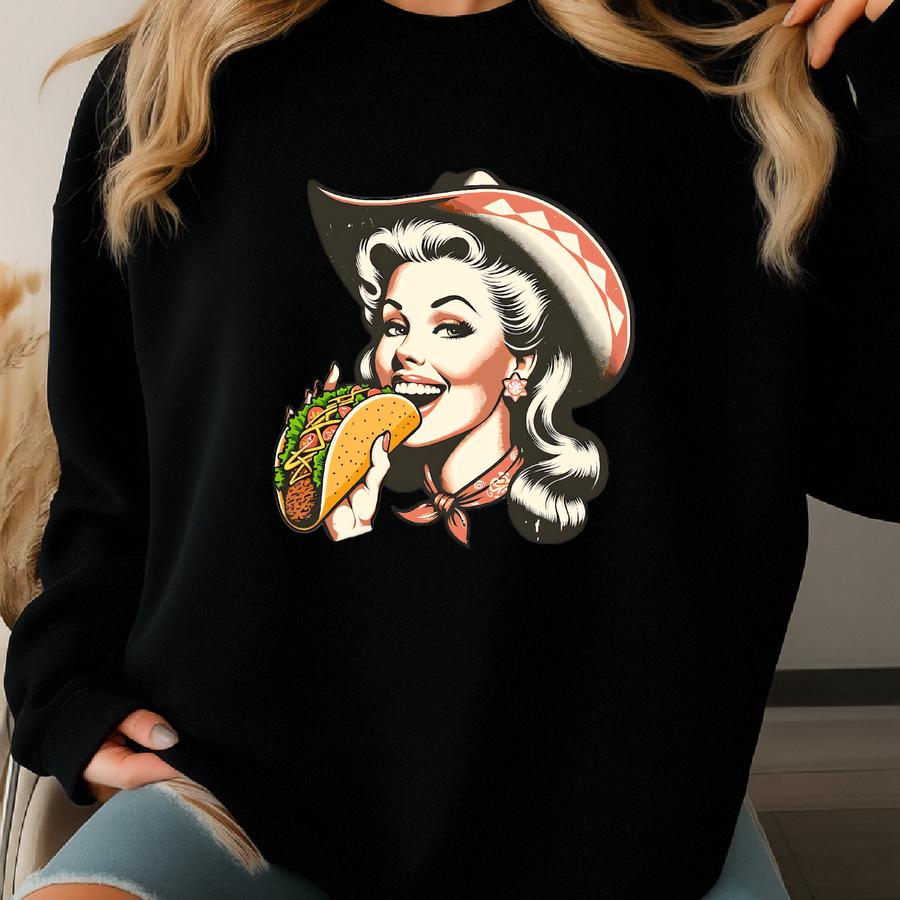 Western Shirt. Western Gift. Retro Shirt. Retro Gift. Tacos Shirt. Tacos Gift. Western T-shirt. Retro T-shirt. Tacos T-shirt Sweatshirt