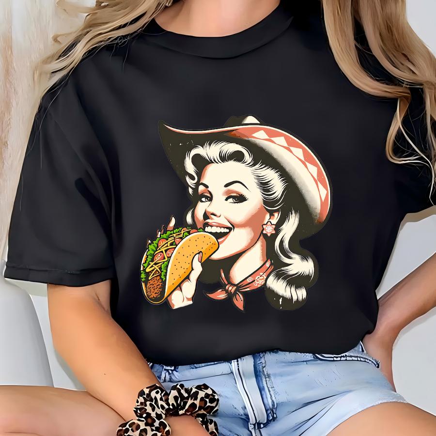 Western Shirt. Western Gift. Retro Shirt. Retro Gift. Tacos Shirt. Tacos Gift. Western Hoodie. Retro Hoodie. Tacos Hoodie T-shirt