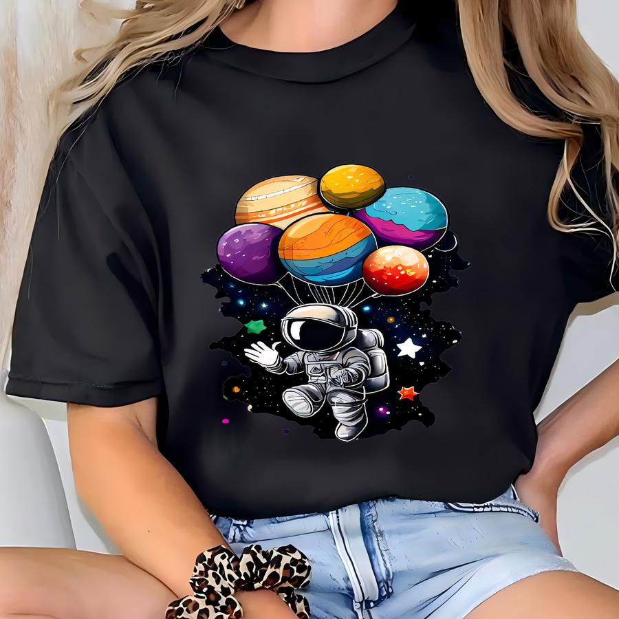 Astronaut Balloon Hoodie: Space Galaxy Shirt T-shirt