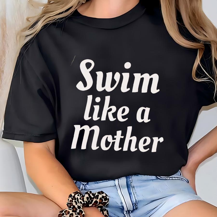 Custom Swim Mom Shirt With Kids Names On Back,swim Mom Gift, Swim Tshirt,personalized Gift For Mom,swimming Mom Gift,swim Tee T-shirt