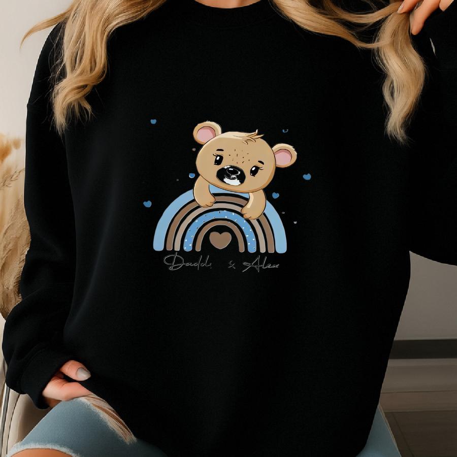 Personalised Happy Father's Day Romper Sweatshirt, Baby Bodysuit, Father's Day 2024 Baby Romper, Matching Baby Outfits, Father's Day Gift Sweatshirt