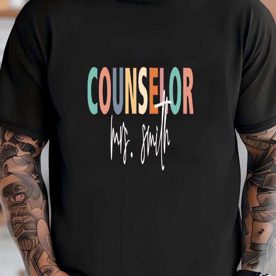 Custom Counselor Shirt, Teacher's Day Gift, Teacher Shirt, Teacher Appreciation Shirt, School Counselor Shirt, Back To School Shirts T-shirt