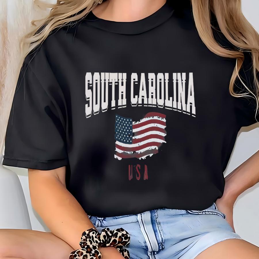 South Carolina Usa Hoodie: Patriotic Tee T-shirt