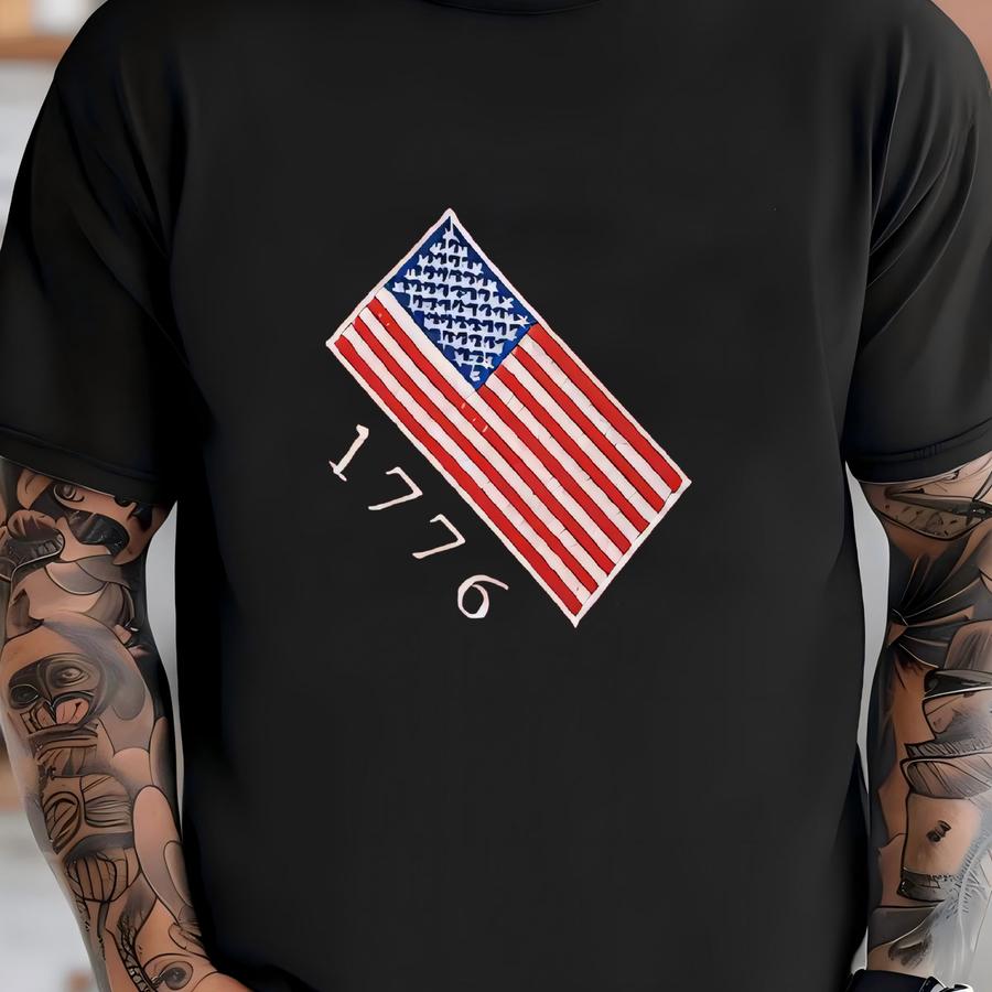 Usa Flag Sweatshirt: Patriotic 1776 Shirt T-shirt