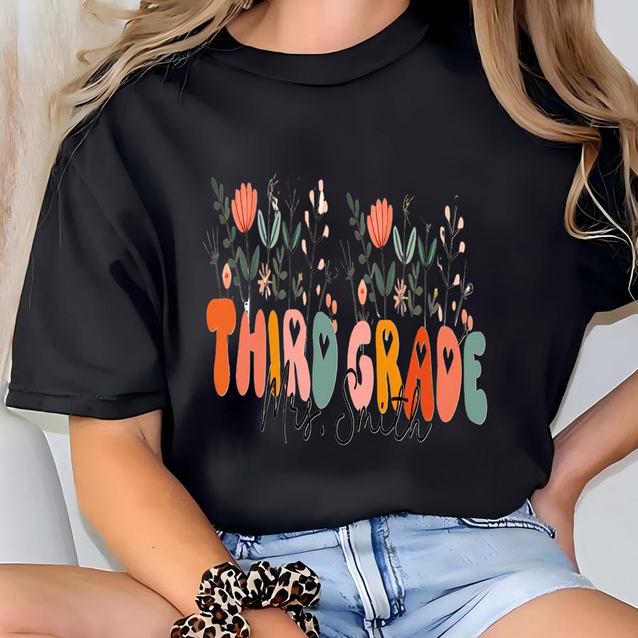 Custom Third Grade Teacher ® Shirt, Third Grade Dream Team Shirt, 3rd Grade Hoodie, O 3rd Grade Shirt,teacher Gift T-shirt