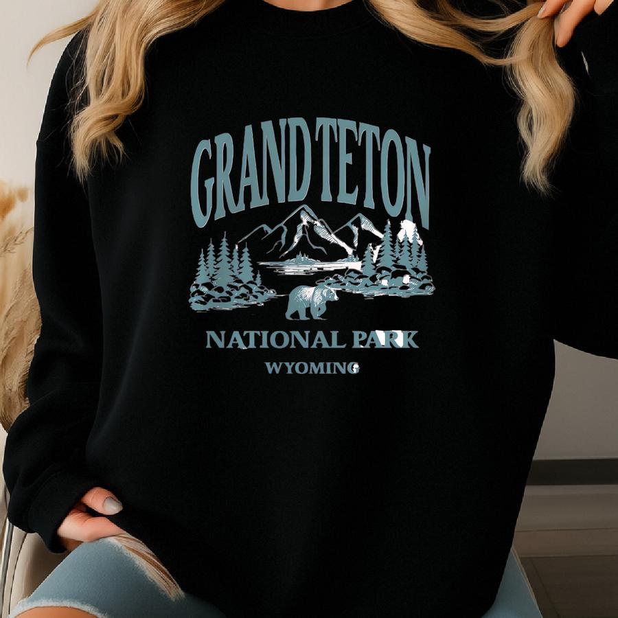 Grand Teton National Park T-shirt: Vintage Wyoming Souvenir Tee Sweatshirt