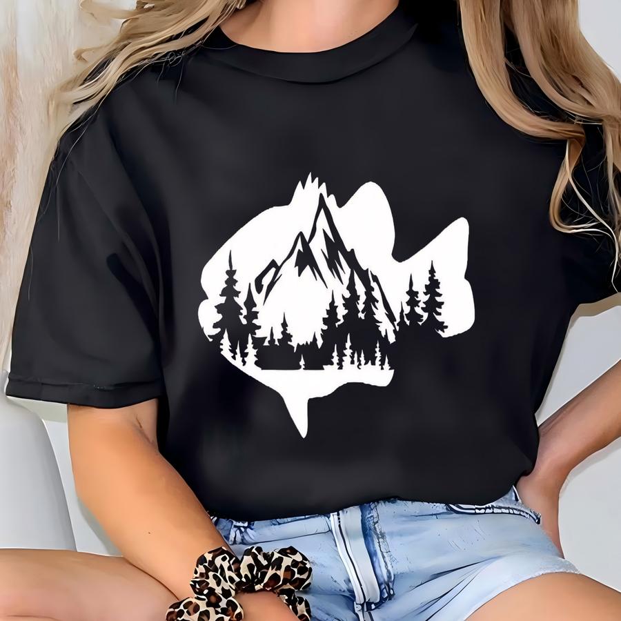 Fishing Gift Dad, Fish And Forest Shirt, Daddy Fish Tshirt, Fisherman Shirt, Gift For Men Shirt, Fishing Shirt, Funny Fishing Shirt, Fishing T-shirt