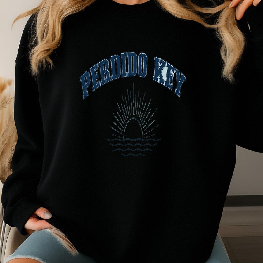 Perdido Key Beach Florida, Sunset Water Silhouette Image Casual Unisex T-shirt Sweatshirt