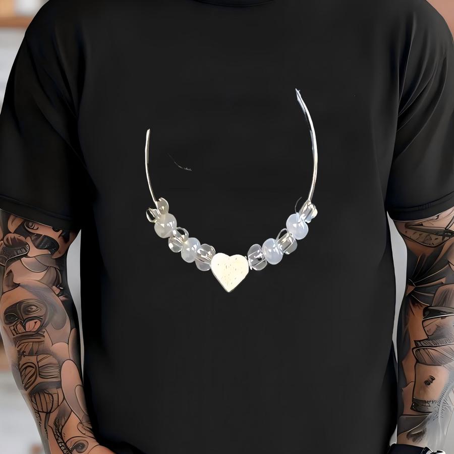 Tumbler Charm With Silver Heart, Cup Charm, Tumbler Accessories, Handle Charm, Cup Accessories T-shirt