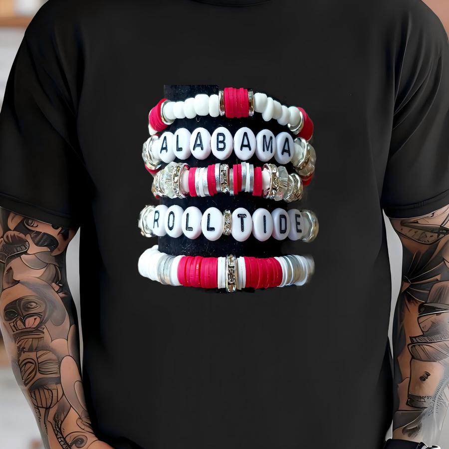 Entire Stack Crimson Inspired Heishi Stacking Bracelets Ua Jewelry T-shirt