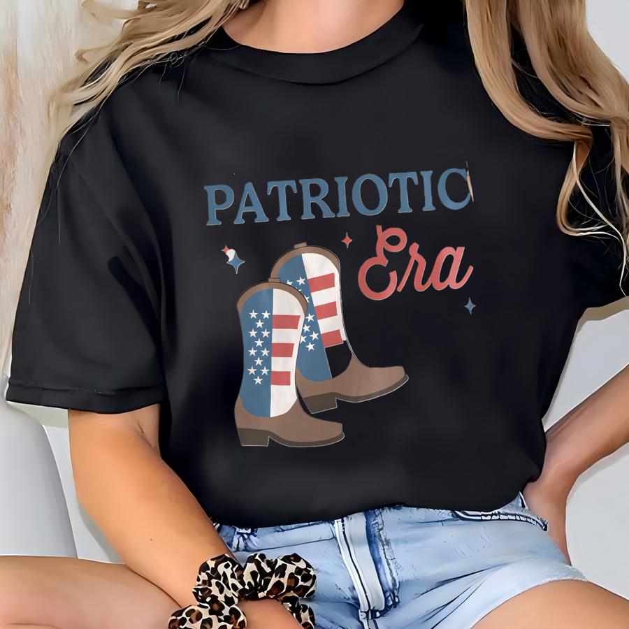 Kowbojskie Buty Patriotyczna Koszula Amerykańska Cowgirl Tshirt Zachodnie 4 Lipca Kapuchony Zrobić Amerykę Kowboja Ponownie Koszula Niezależność Tee Usa Koszula Kostium