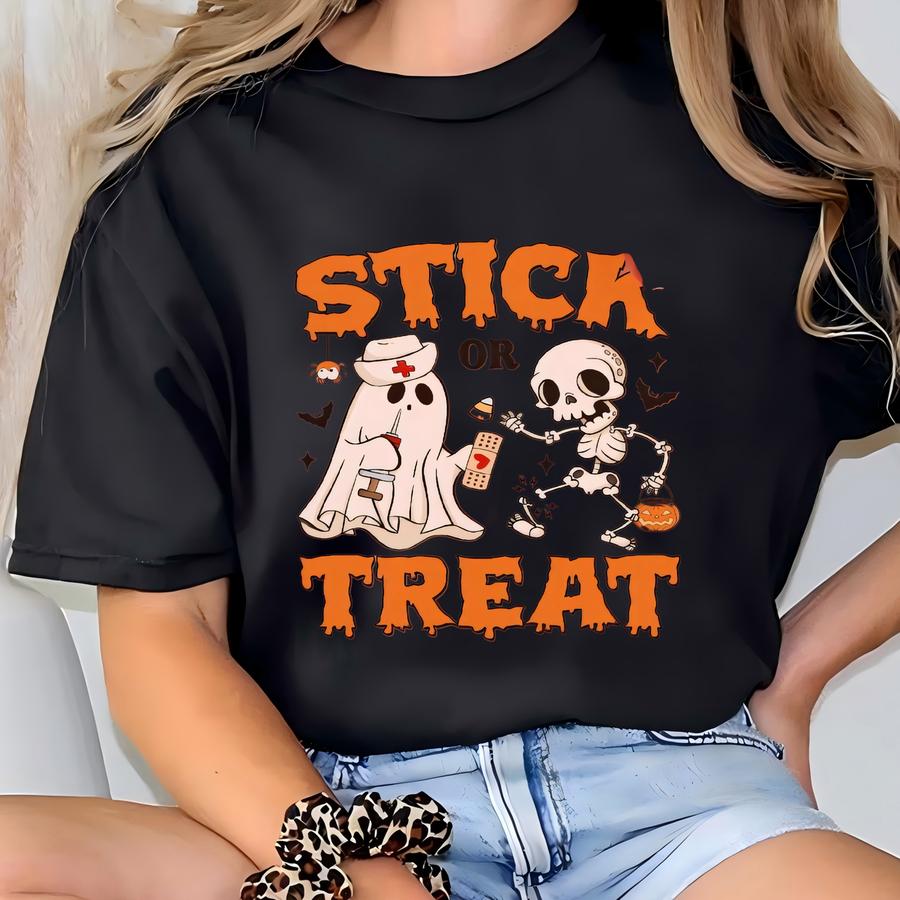 Er Nurse Halloween Shirt, Emergency Department Halloween Shirt, Emergency Nurse Shirt, Er Halloween Gift For Nurse, Stick Or Treat, Er Nurse T-shirt