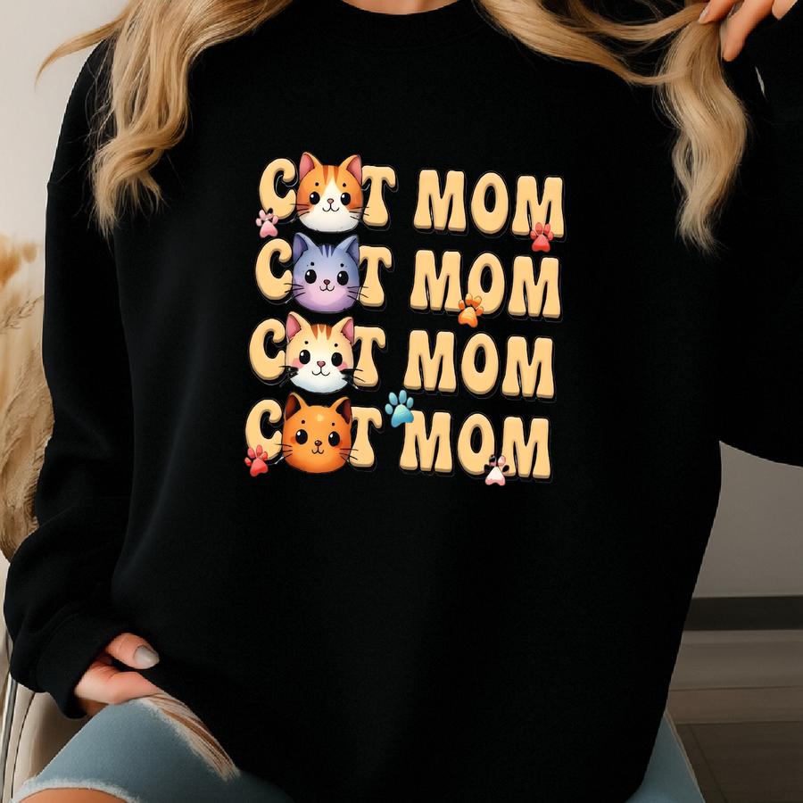 Cat Mom Shirt, Cat Shirt, Cat Lovers Shirt, Unisex Shirt, Animal Lover Shirt, Mother's Day Gift, Cute Mom Gift, Cat Mama Tee, Vet, Groomer Sweatshirt