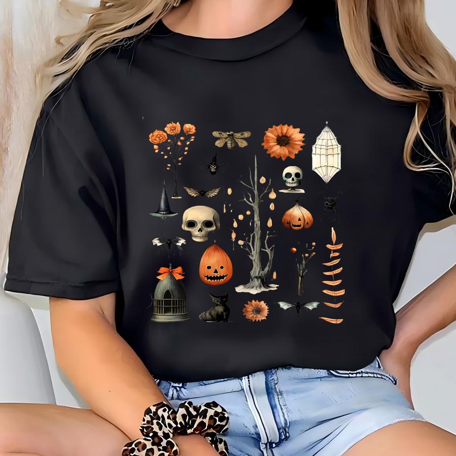 Vintage Halloween Shirt For Women, Creepy Cool Vintage Halloween Hoodie, Spooky Retro Halloween Shirt, Fall Apparel, Spooky Season Tee T-shirt