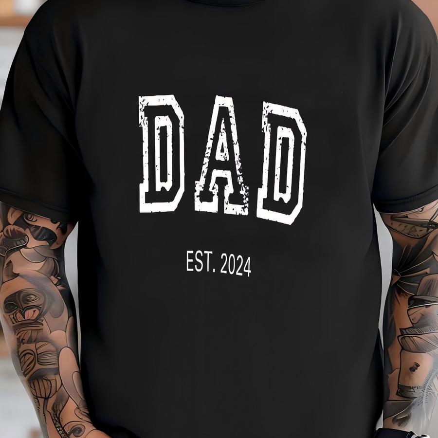 Custom Dad Hoodie: Established Date, Name On Sve T-shirt