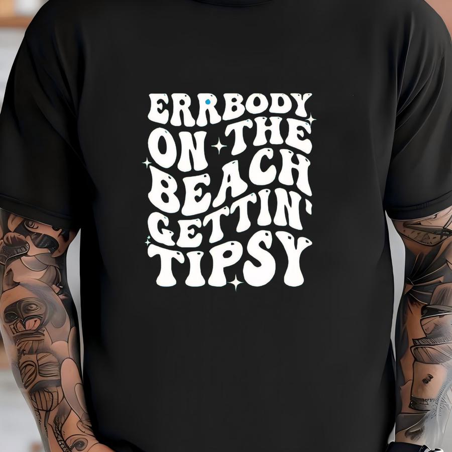 Errbody At The Beach Getting Tispy Funny Summer Women's Tank Top T-shirt