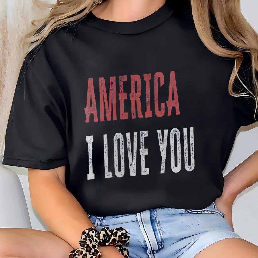 America Tee America Kocham Cię 4 Lipca Koszula Merica Koszula Dzień Niepodległości Koszula Usa Koszula Americana Koszula Patriot Koszula Patriot Kostium