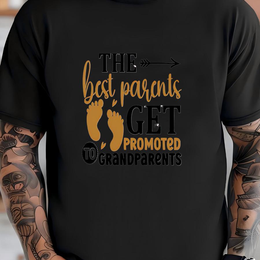 Best Parents Get Promoted To Grandparents Baby Romper Sweatshirt, Pregnancy Announcement Romper, Bodysuit, Newborn Outfit T-shirt