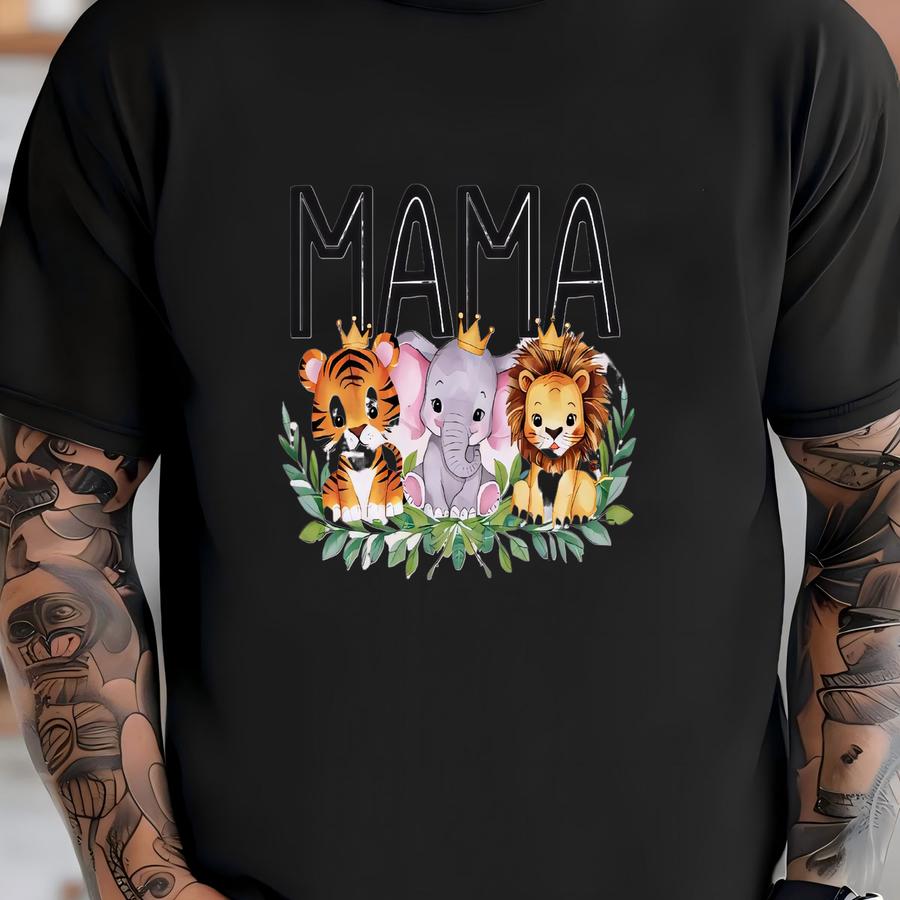 Zoo Animal Mama Baby Romper Sweatshirt, Zoo Birthday Bodysuit, Mama Of The Wild One Romper, Newborn Outfit T-shirt