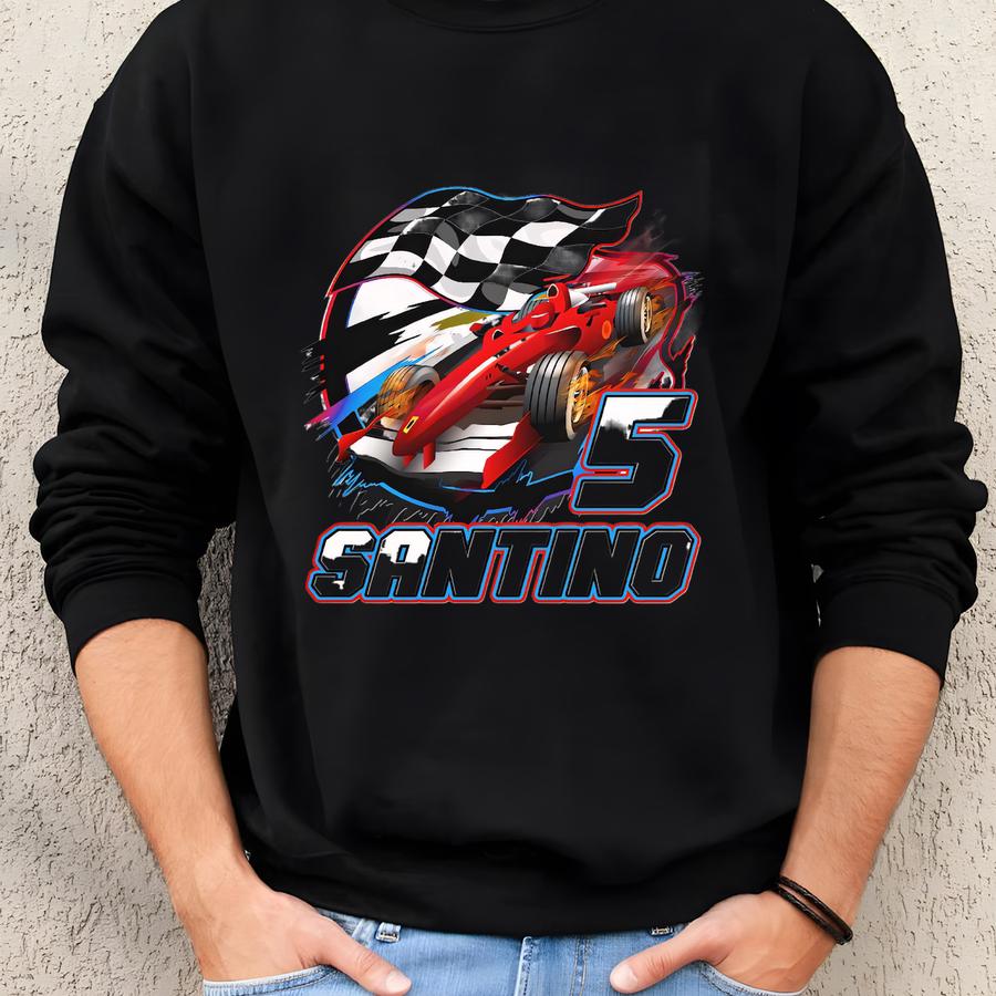 Race Car Birthday Shirt, Custom F1 Racing Birthday Shirt, Red Formula One Tshirt, F1 Racer Birthday Gift, Fast Hot Wheel Birthday Shirt Sweatshirt