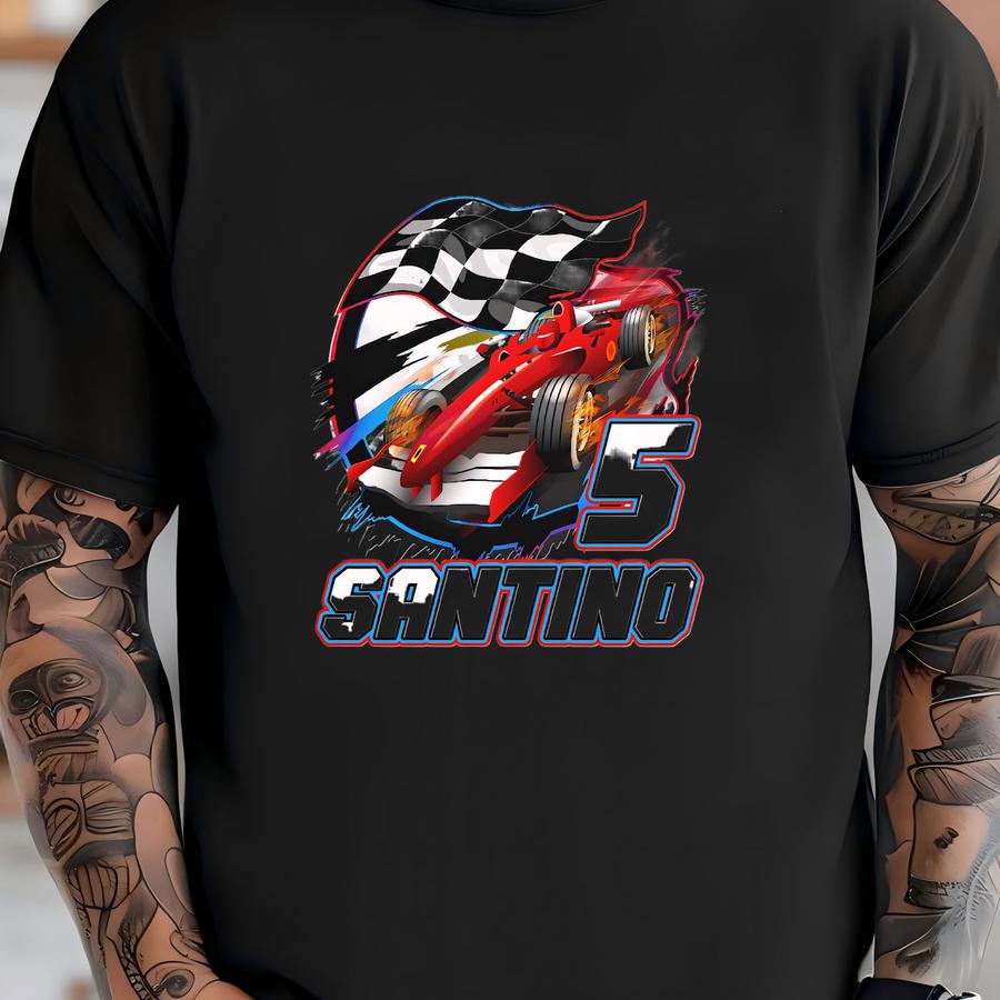 Race Car Birthday Shirt, Custom F1 Racing Birthday Shirt, Red Formula One Tshirt, F1 Racer Birthday Gift, Fast Hot Wheel Birthday Shirt T-shirt