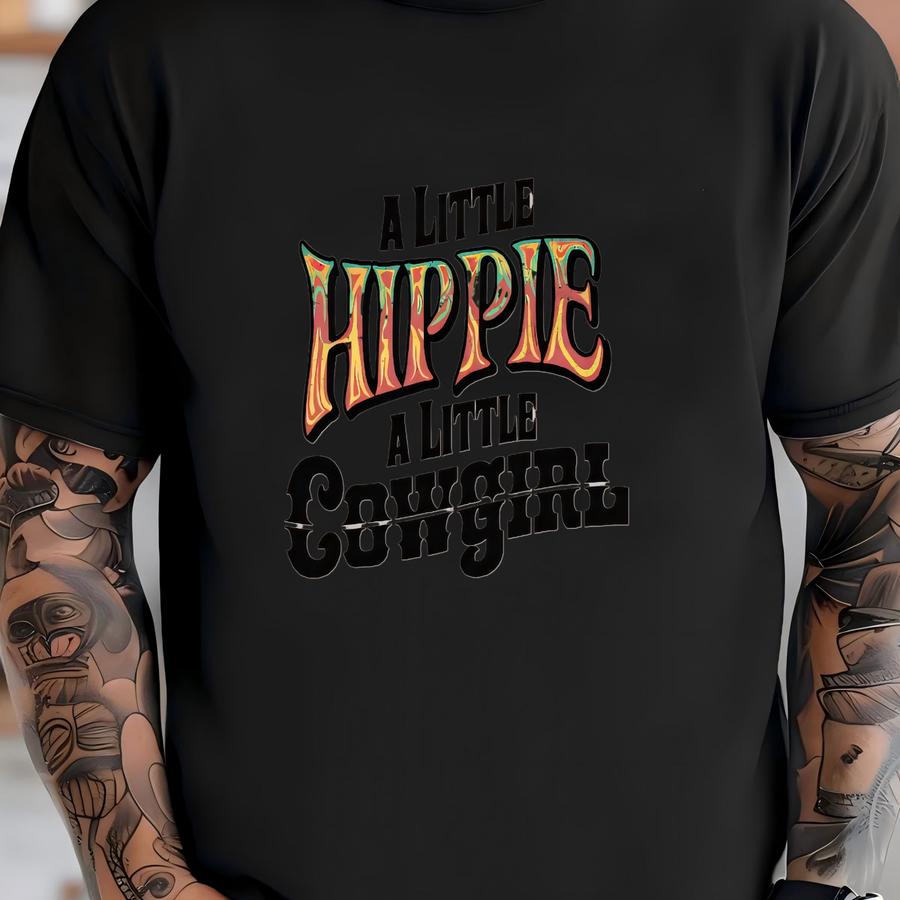 Little Hippie Little Cowgirl Western Shirt, Western Graphic Tee, Retro Shirt, Cowgirl Tee Wild West Shirt, Cowgirl Aesthetic, Cowgirl Gift T-shirt
