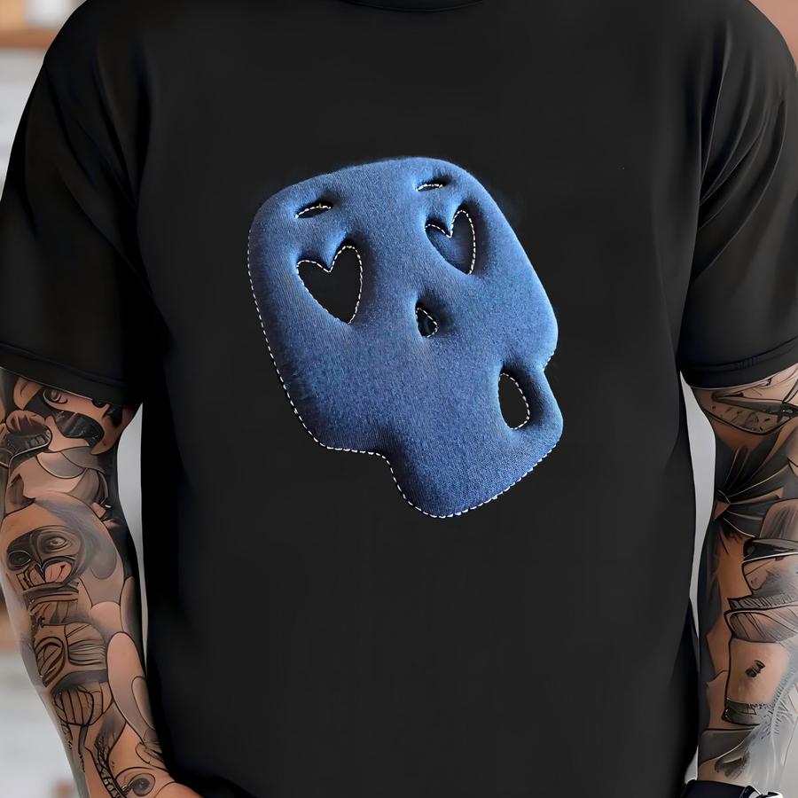 Embossed Skull 3d Puff Y - Embossed Love Skeleton Y - Embossed Sweatshirt - 3d Puff Y - Reverse Puff Halloween T-shirt