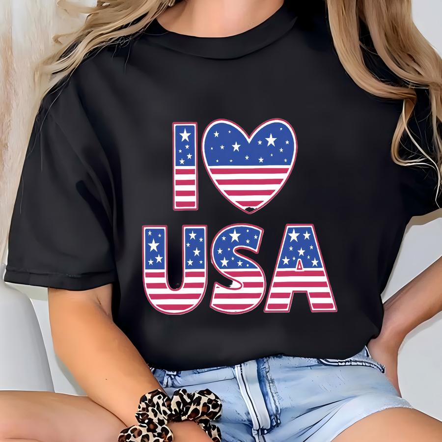 I Love Usa Shirt, Vote Shirt, Shirt, Independence Day Shirt, American Flag Heart Shirt, Patriotic Shirt, Freedom Tee, America Tee T-shirt