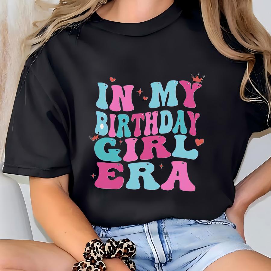 Custom 'birthday Girl Era' Kids Shirt: Personalized Birthday Tee T-shirt