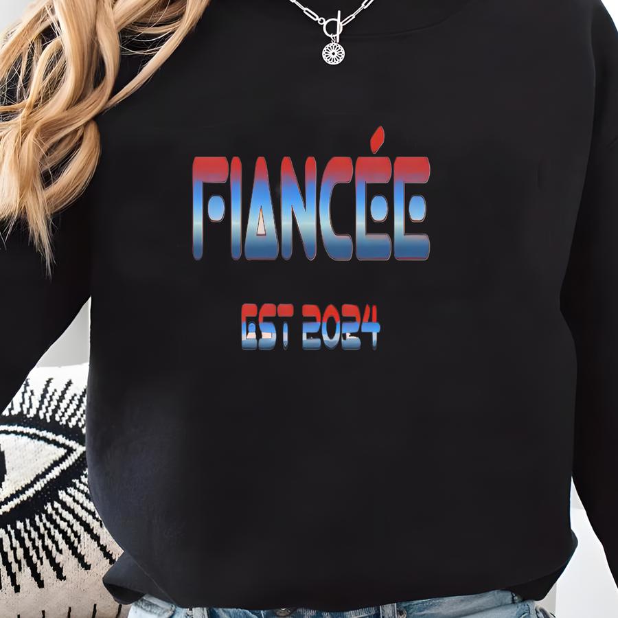 Custom Fiancée Shirt: Y2k Engagement Gift Sweatshirt