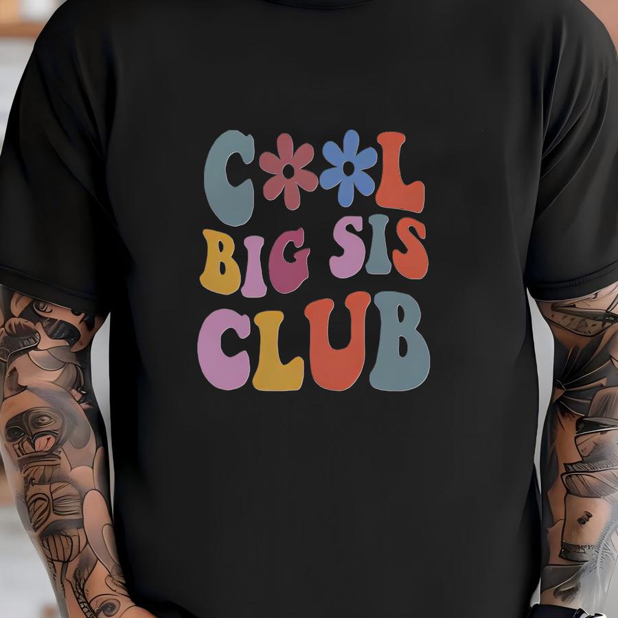 Cool Big Sis Club Romper Sweatshirt, Sis Birthday Gift, Spsuit Baby Bodysuit, Baby Shower Gift, Matching Baby Outfits, Newborn Clothes T-shirt
