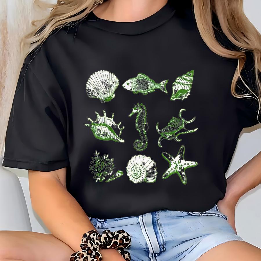 Vintage Seass Hoodie: Summer Beach Girl Cotton Tee T-shirt