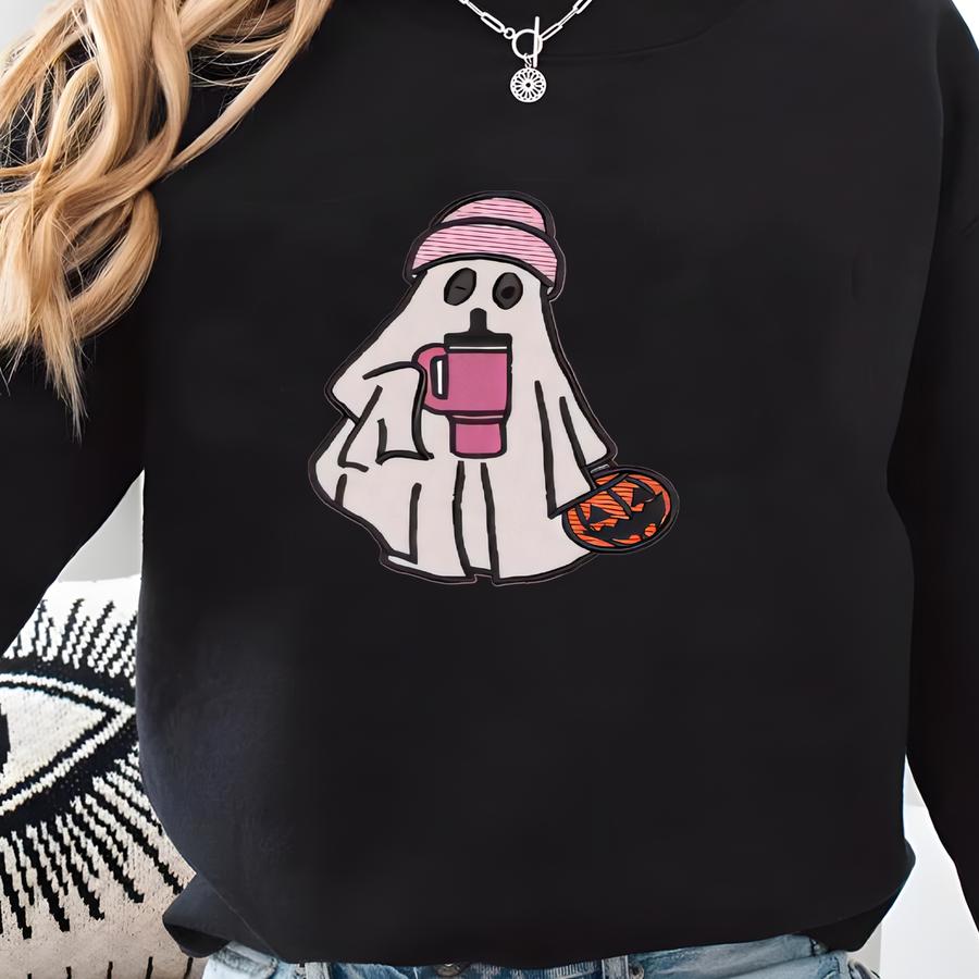 Cute Ghost Sweatshirt, Halloween Shirt, Halloween Ghost Sweatshirt, Cute Halloween Shirt, Halloween Cute Ghost Shirt Sweatshirt