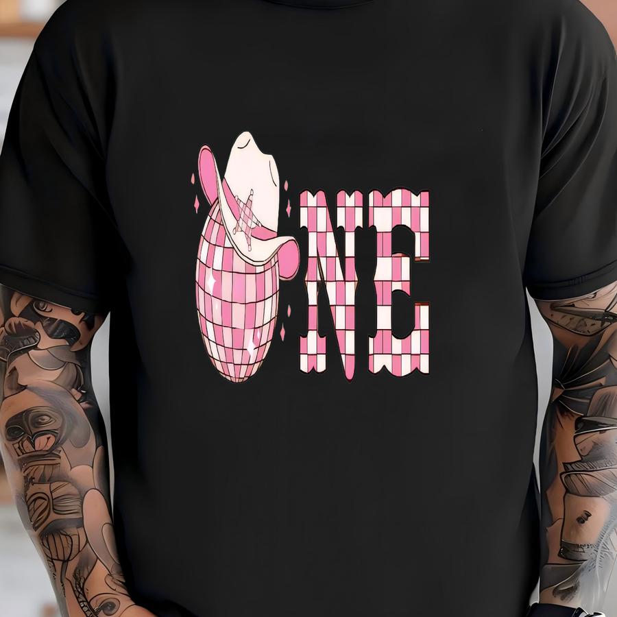 Disco Cowgirl Baby Romper Sweatshirt, First Birthday Rodeo Baby Romper, Cowgirl Baby Bodysuit, Newborn Outfit T-shirt