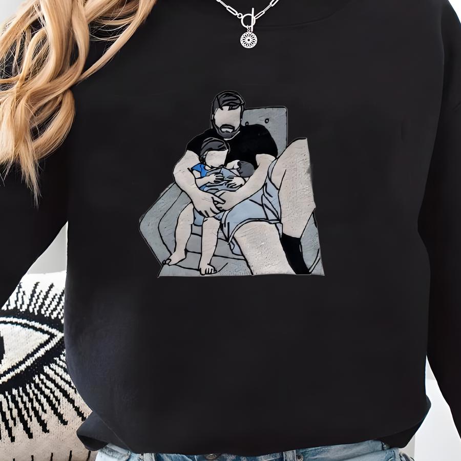 Custom Portrait Sweatshirt From Photo, Custom Sweatshirt, Personalized Gift, Gift For Christmas Sweatshirt