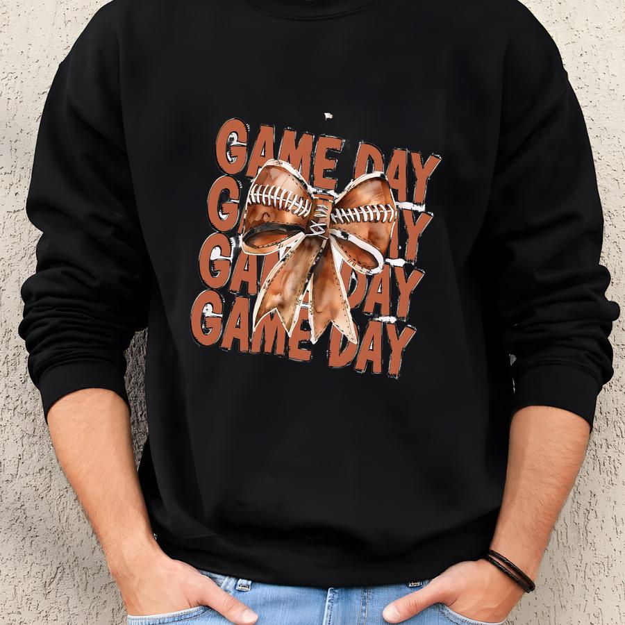 Coquette Football Shirt, Football Sweatshirt, Football Mom Shirt, Game Day Shirt, Fall Football Season Tee, Sports Gift Sweatshirt