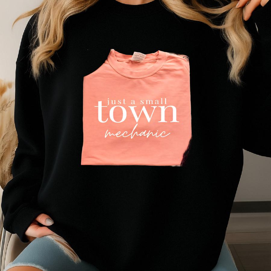 Just A Small Town Mechanic Shirt, 1717 Graphic Tee, Mechanic Gift, Small Town Mechanic T-shirt, Unisex Soft Comfort Tee Sweatshirt