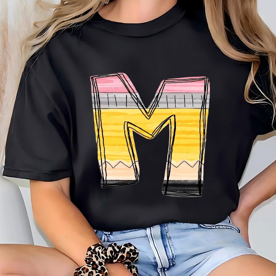 Children's Personalized Back To School Shirt - First Day Of School Shirt With Name - Monogram - Pencil Shirt - First Day Of School - Name T-shirt